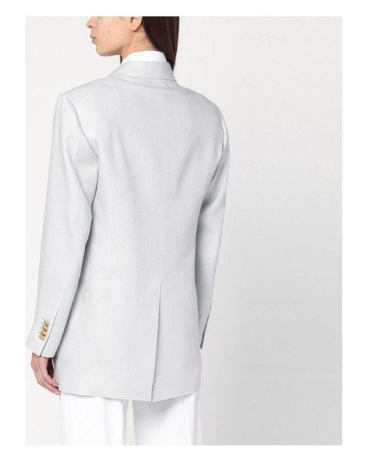 Tagliatore White Light Single-Breasted Linen Jacket