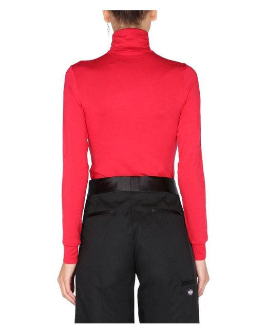 Raf Simons Red Turtle Neck Sweater