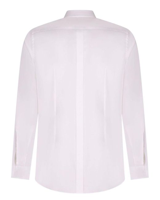 Dolce & Gabbana White Stretch Cotton Shirt for men