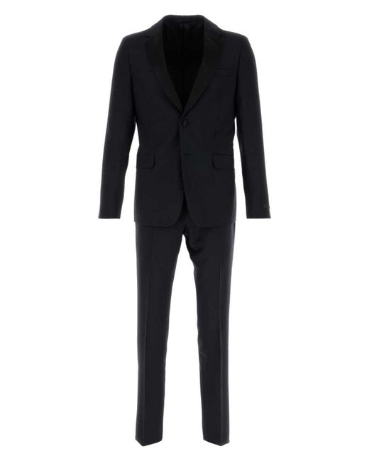 Prada Black Midnight Wool Blend Tuxedo