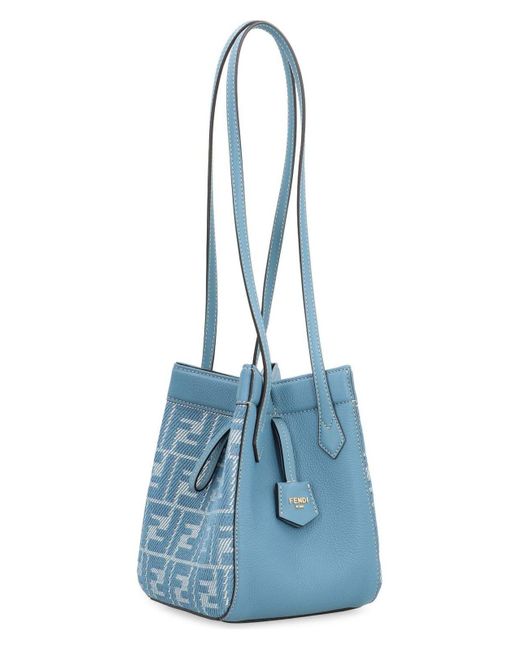 Fendi Blue Mini Origami Bucket Bag