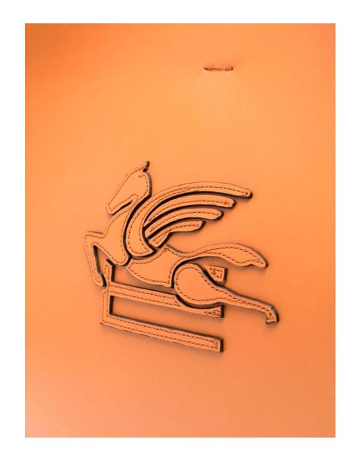 Etro Orange Small Libra Tote Bag