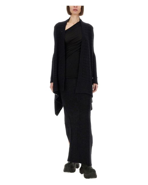 Rick Owens Black Knitted Cardigan
