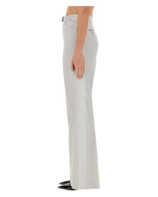 Tom Ford Gray Wide Leg Tuxedo Tailored Pants