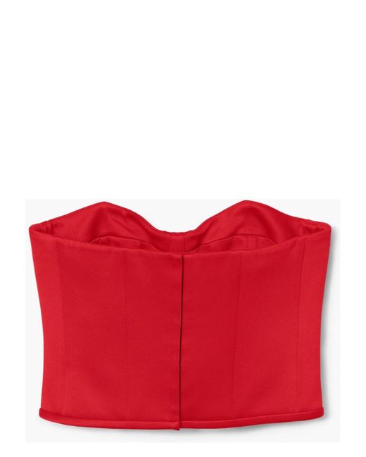 Marc Jacobs Red Rose Satin Corset Top