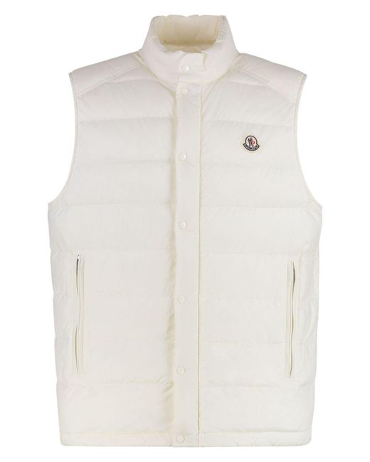 Moncler White Barthe Padded Bodywarmer for men