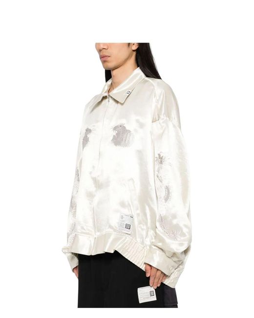 Maison Mihara Yasuhiro Collared Souvenir Jacket in White | Lyst
