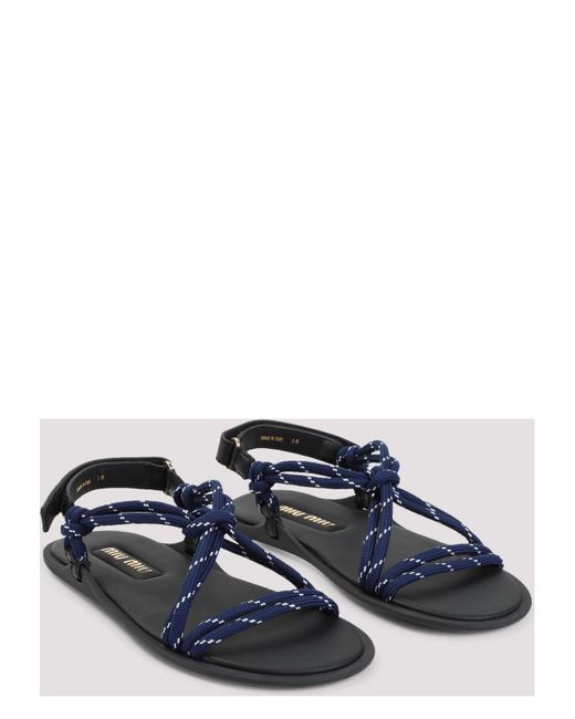 Miu Miu Blue Thongs Sandals