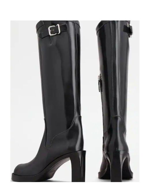 Tod's Black 100% Leather Boots