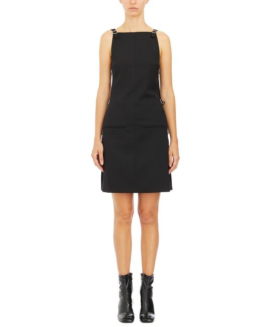 Courreges Black Short Wool Dress