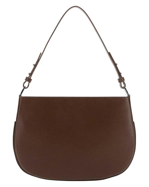 By Far Brown Leather Issa Shoulder Bag