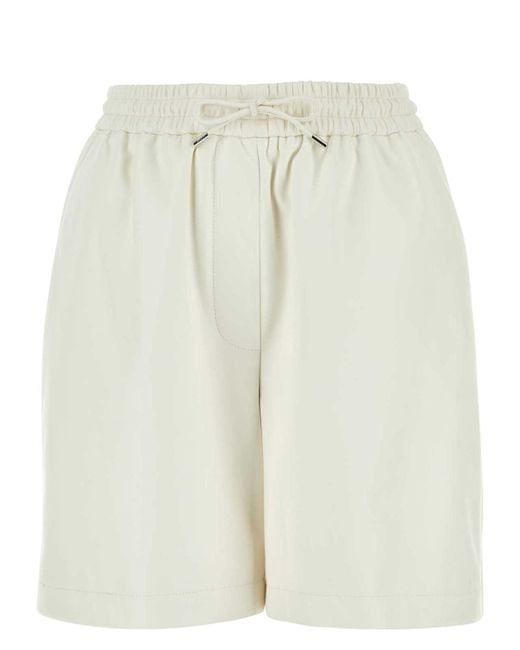 ショートパンツ LOEWE White Leather Shorts Loewe Leather Shorts in White | Lyst