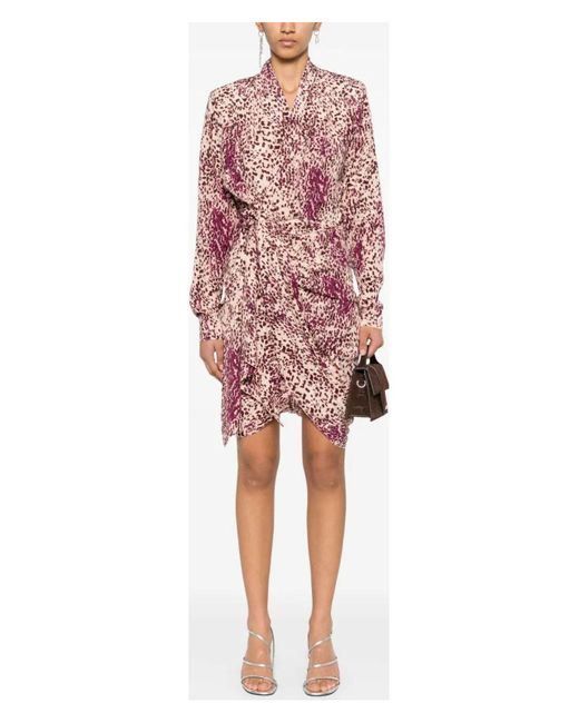 Isabel Marant Pink Cleora Wrap Dress