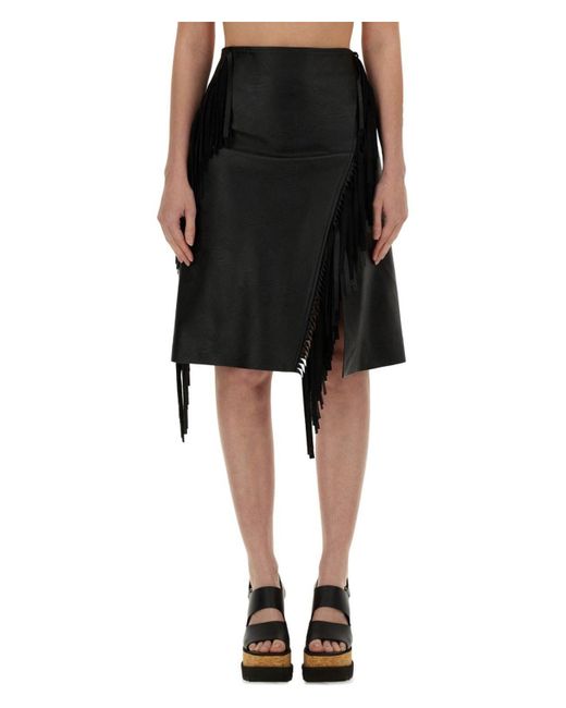 Stella McCartney Black Fringed Skirt