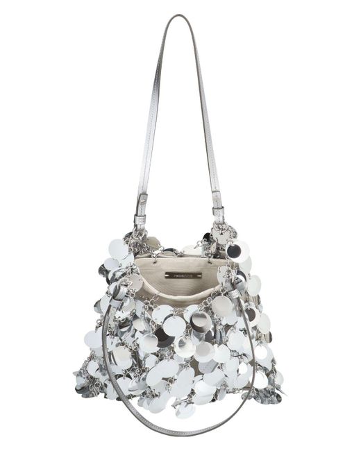 Rabanne White Sparkle Sac A Main Shoulder Bag