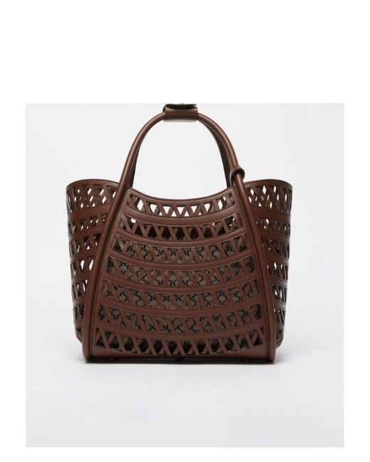 Max Mara Brown Marinesweaving Handbag