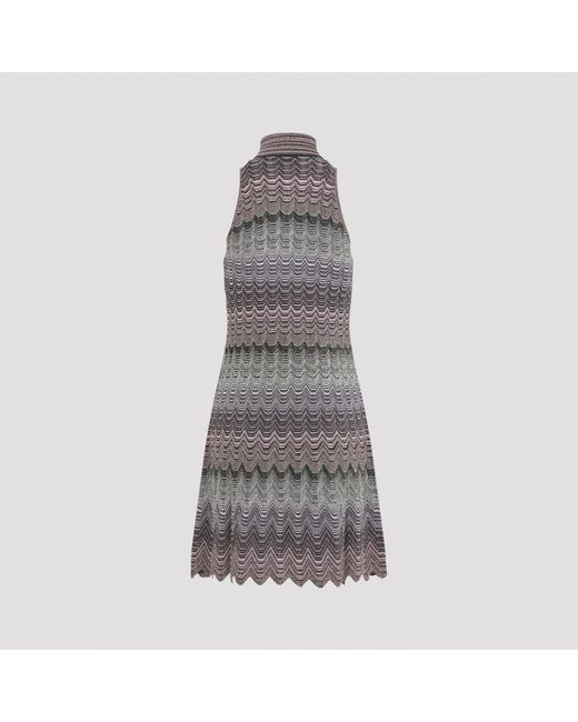 Missoni Gray Sleeveless Mini Dress