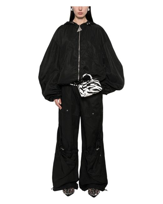 The Attico Black Polyester Cargo Pant