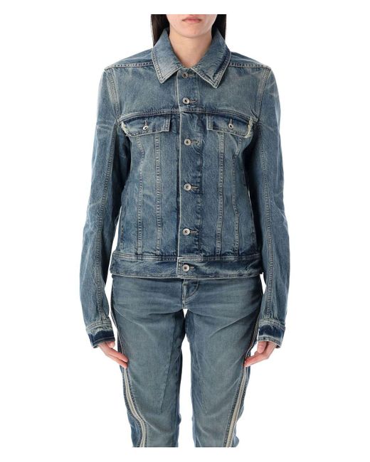 Rick Owens Blue Trucker
