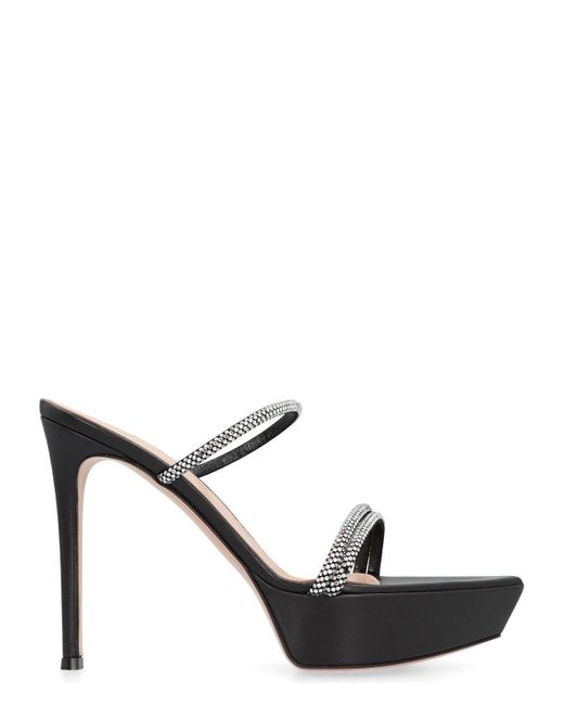 Gianvito Rossi Black Leather Mules