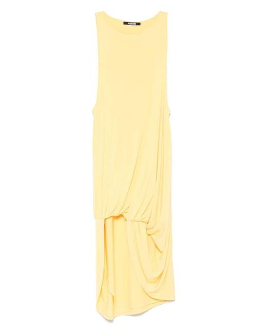 Jacquemus Metallic La Robe Peplo Courte