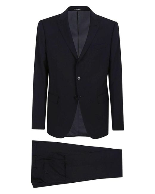 Emporio Armani Blue Virgin Wool Clothing Dresses for men