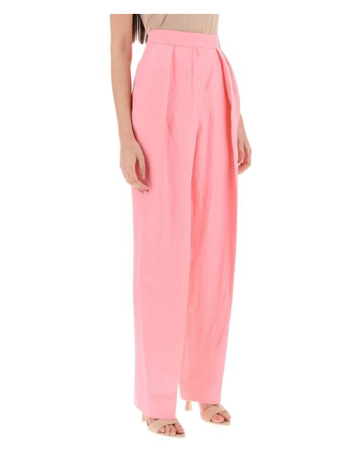 Stella McCartney Pink Viscose Blend Wide-Leg Pant