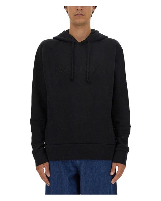 J.W. Anderson Black Sweatshirt With Logo for men