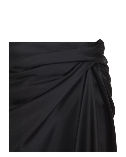 Balenciaga Draped Skirt in Black | Lyst