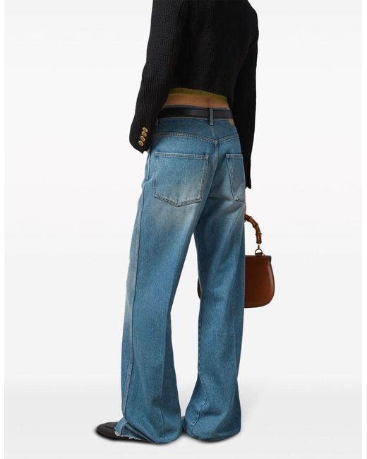 Gucci Blue Stonewashed Cotton Jeans