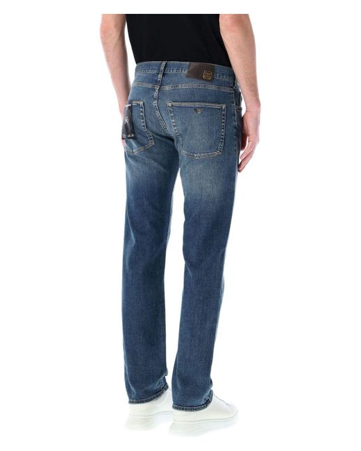 Emporio Armani Blue J45 Regular Fit Jeans for men