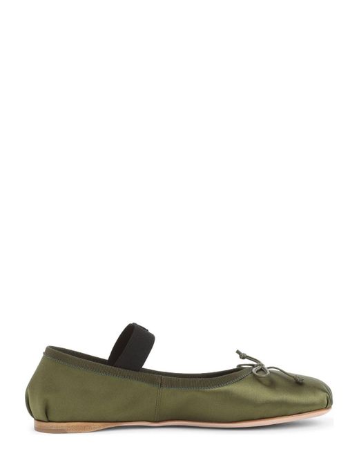 Miu Miu Green Ballerinas