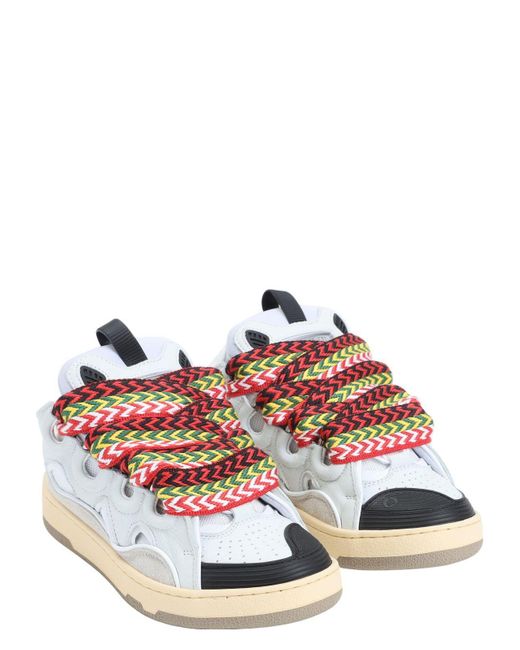 Lanvin White Curb Sneakers