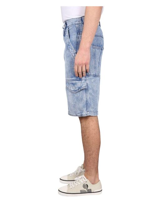 Isabel Marant Blue Bermuda Timy Shorts for men