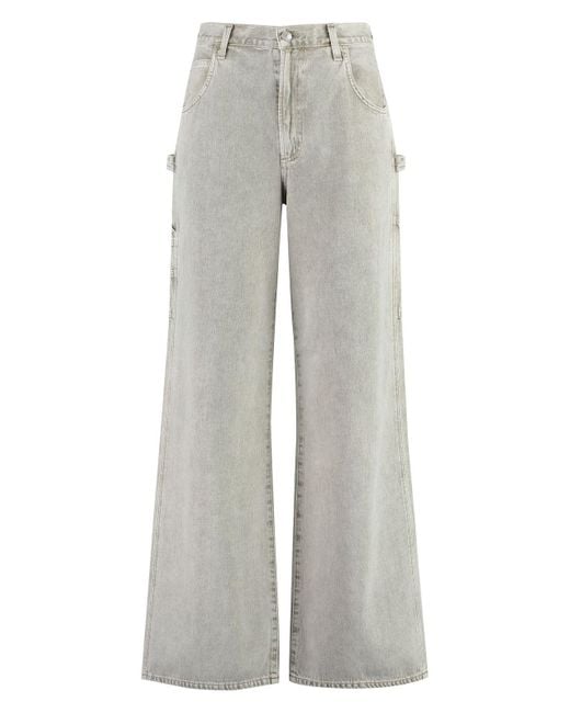 Agolde Gray Magda Carpenter Jeans