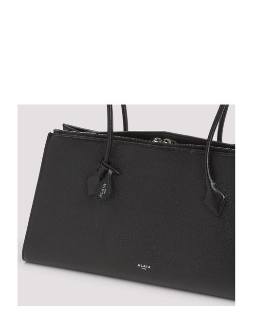 Alaïa Black Tote Le Teckel Zip Logo