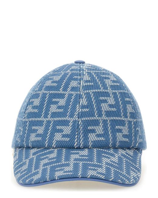 Fendi Blue Ff Baseball Cap