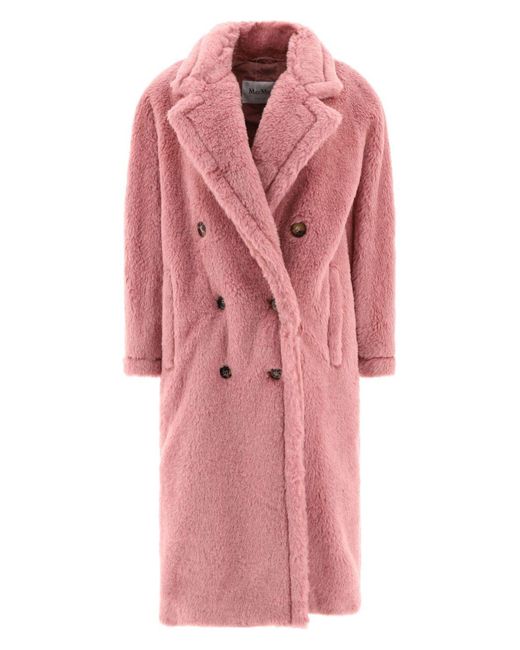 Pink oversized teddy coat sale