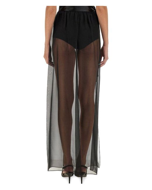 Dolce & Gabbana Brown Silk Chiffon Long Skirt