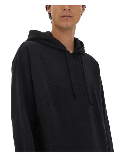J.W. Anderson Black Sweatshirt With Logo for men