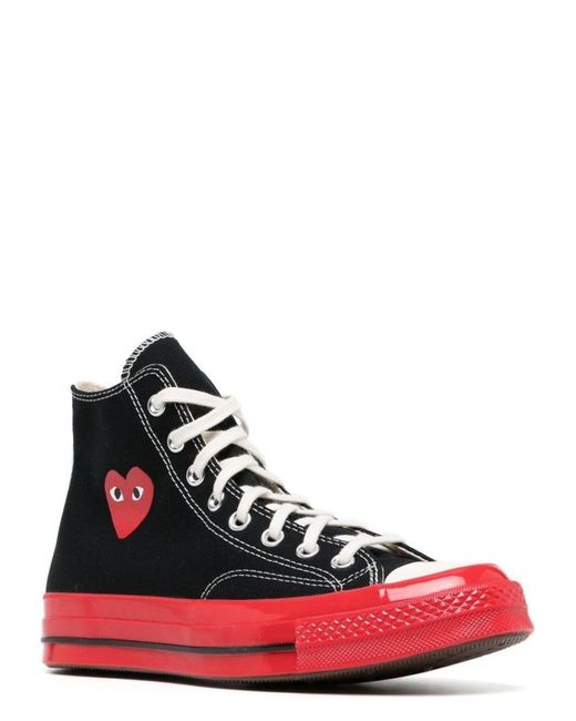 COMME DES GARÇONS PLAY Red Canvas Comme Des Garã§Ons X Converse Sneakers