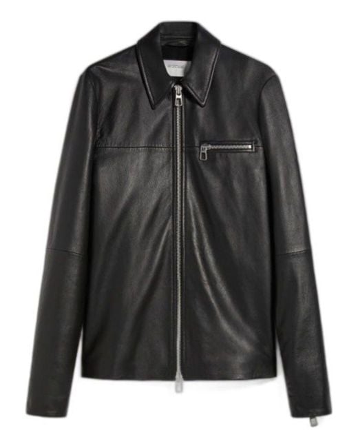 Max Mara Black Gel Leather Jacket