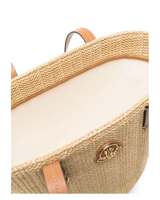Moncler Natural Raffia Small Hubba Shopping Bag