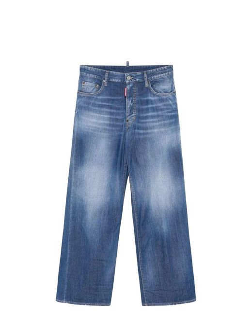 DSquared² Blue Pants 5 Pockets for men