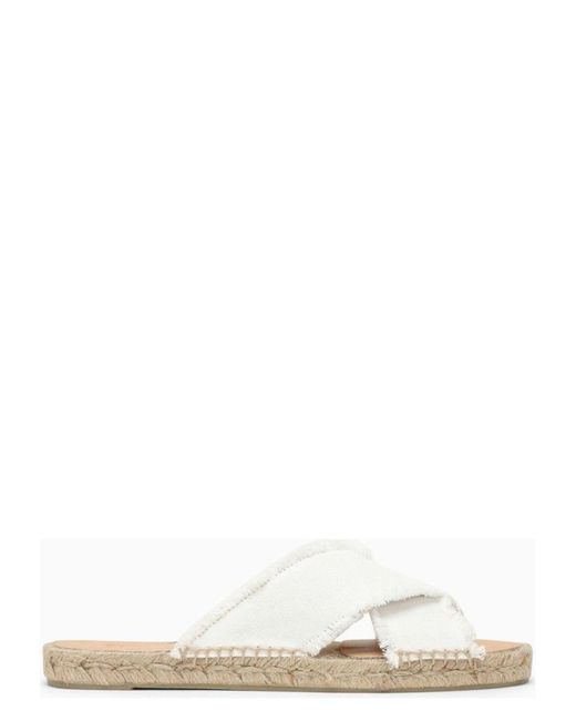 パンプス CASTANER WHITE PALMERA SLIP-ON Castañer Palmera Slip-On Sandal in White | Lyst