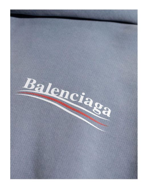 Balenciaga Blue Medium Fit Hoodie for men