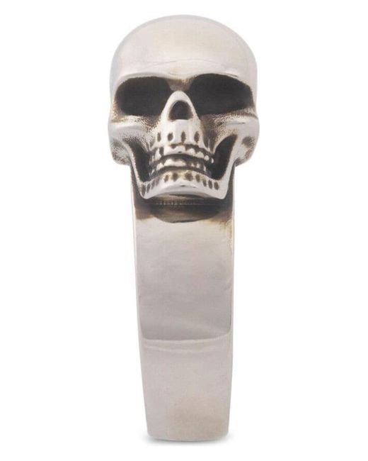 Alexander McQueen White Skull Ring for men