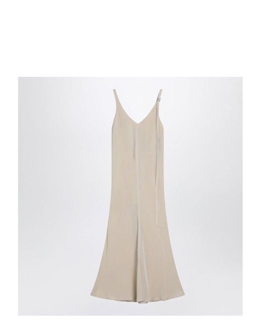 Max Mara White Ivory Dress With Adjustable Strap