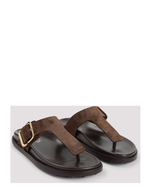 Tod's Brown Suede Sandals