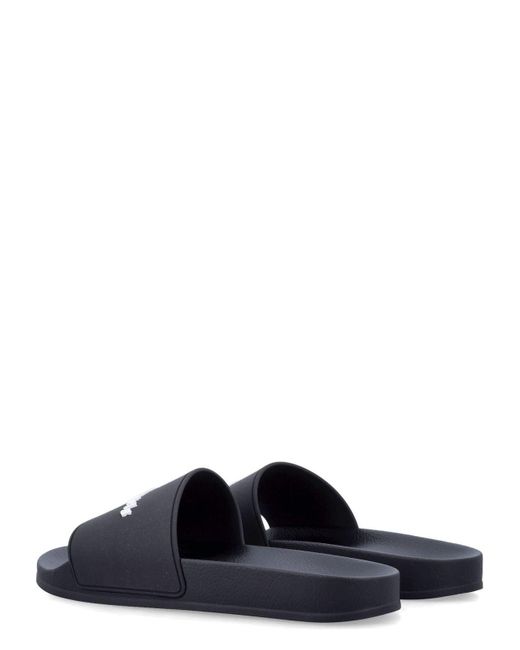 Palm Angels Blue Log Pull Slider for men